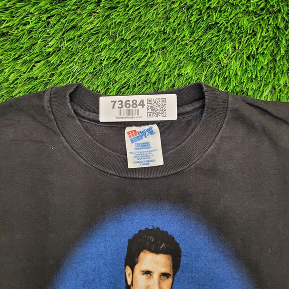 Vintage 90s Vince-Gill Shirt Womens L/XL 19x23 Black - Picture 9 of 13